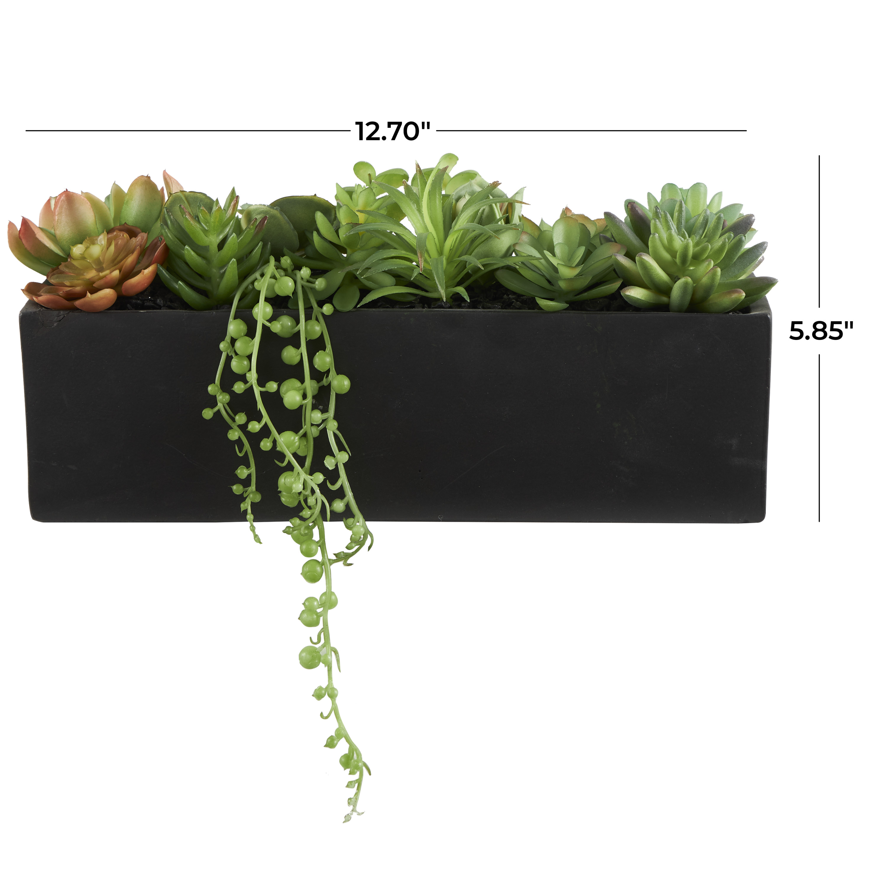 6" Geometric Faux Foliage Artificial Foliage, by DecMode