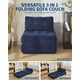 thumbnail image 4 of Qinaqin Single-Size Portátil Plegable Sleeper Chair Sofá Cama con Pillow Lazy Floor Lounger para Pequeño Spaces Easy Almacenamiento Azul, 4 of 7