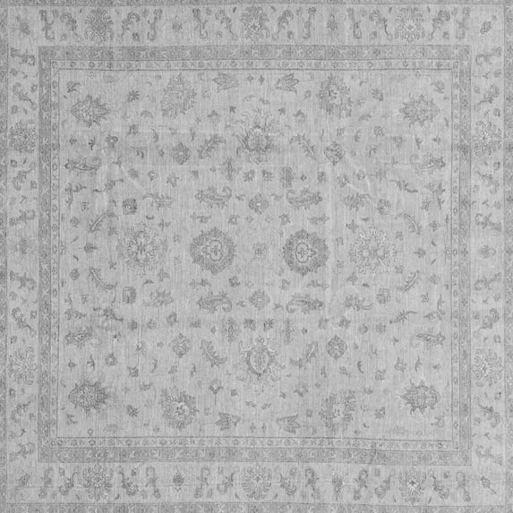 Ahgly Company Indoor Square Oriental Gray Traditional Area Rugs, 3' Square