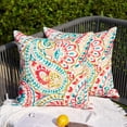 thumbnail image 5 of Outdoor Pillow Covers 18x18 Inch Set of 2 Colorful Paisley Decor Throw Pillow Covers Outdoor Autumn Waterproof Pillow Covers Decor for Patio Funiture Garden Sofa Couch 7C, 5 of 6