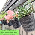 thumbnail image 3 of Hanging Flower Pots - 5 Pack, 4.3 Inch Balcony Planters Railing Hanging, Small Galvanized Metal Fence Planters for Outdoor Plants Farmhouse Garden Rustic Flower Succulent$5Pcs Hanging Flower Pots, Metal Iron Wall Planter Indoor/Outdoor for Railing Fence Balcony Garden Home Decoration$5 Pack Metal Iron Hanging Flower Pots, Balcony Planter, Durable Herb Pots Perfect for Fence, 3 of 7