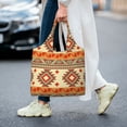 thumbnail image 7 of XMXT Canvas Tote Bag, Aztec Native Style Prints Large Handbag for Women, Shopping Working Travel, 7 of 7