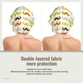 thumbnail image 2 of Kdxio Colorful Mustache Pattern Satin Bonnet Silk Bonnet Hair Bonnet for Sleeping Hair Bonnets for Women Curly Natural Hair, 2 of 6