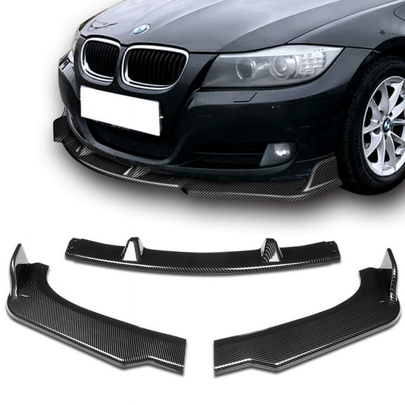 For 2009-2011 BMW E90 Sedan 3-Series Carbon Look Front Bumper Body Kit Lip 3pcs