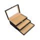 thumbnail image 3 of Caja de almacenamiento de la pluma Caso de recolección de la pluma Premio Caso de colección de coleccionistas de joyería multipropósito para regalo de 36 cuadrículas negras beige, 3 of 8