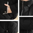 thumbnail image 5 of Fashion Plus Size Hooded Coats for Womens Winter Warm Casual Solid Color Hat Long Sleeve Warm Jacket, 5 of 6