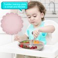 thumbnail image 2 of Plato de cena para niños, plato suave de silicona para niños pequeños, vajilla de entrenamiento para bebés, bandeja de comida complementaria para niños, suministros para comer, púrpura tholdsy BA000379-06, 2 of 7