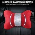 thumbnail image 7 of eing 2PCS Bling Car Seat Neck Rest Pillow Soft Plush Crystal Headrest Head Support Cushion Car Decor Accessories for Women,Universal Fit for Car Seat Headrest,Red, 7 of 7