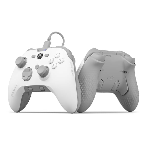 Controlador SCUF Valor Pro con cable para Xbox, con paletas traseras, blanco