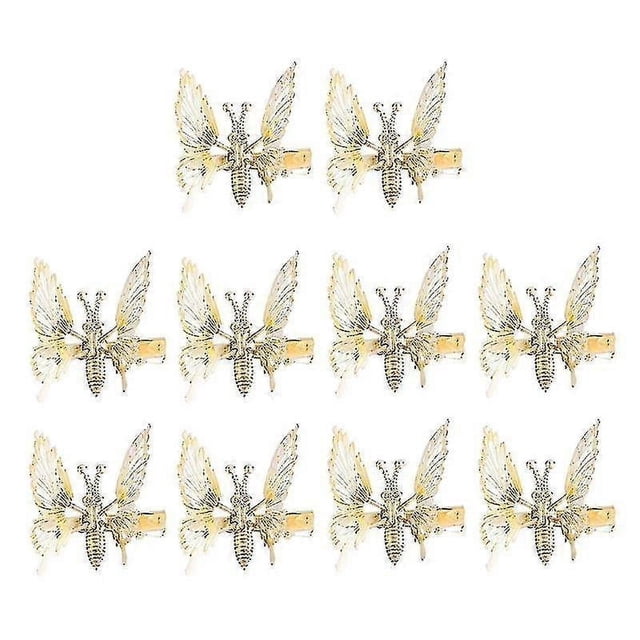 10 pinzas para el pelo con forma de mariposa movibles 4D