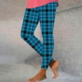 thumbnail image 3 of Tbopshirt High Waisted Leggings for Women Plaid,Tummy Control Printed Tight Yoga Pants Leggings Plus Size Long Pants,S-XXXL, 3 of 4
