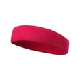 thumbnail image 2 of QURATI Workout Headbands Sports Headbands Wide Elastic Hair Bands Yoga Running Sports Travel Indoor Fitness Gym Hot Pink One Size, 2 of 4