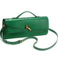 thumbnail image 2 of Monedero de mano NEWROGENG de piel tejida para mujer Emerald, 2 of 7