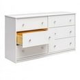 thumbnail image 4 of Home Square 6 Drawer Wide Dresser in White Finish - Set of 2, 4 of 9