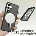 thumbnail image 4 of Rosebono Compatible With Samsung Galaxy S25 FE Case, Magnetic Translucent Matte Hybrid Gradient Transparent Soft TPU Clear Skin Cover Protection Case (Black), 4 of 5