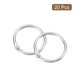 thumbnail image 3 of Anillos para cortina de baño, 20 piezas - Anillos de carpeta de 1 pulgada para varillas de cortina de baño (plateado), 3 of 5