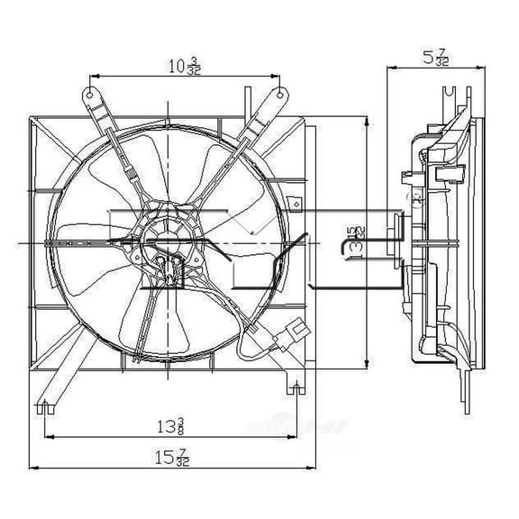 Engine Cooling Fan Assembly Fits select: 1990-1993 HONDA ACCORD