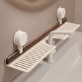 thumbnail image 6 of Walnut Wood Suction Cup Shelf Wall Mounted Over Faucet Organizer Removable Storage Rack for Kitchen and Bathroom, 6 of 7