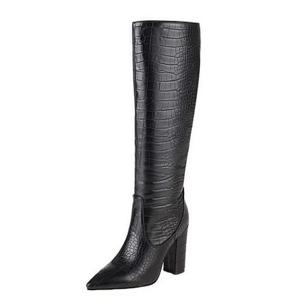 

Bnwani Shoes Snadals and Slippers for Women Fashion Large Size Boots Women Autumn Long Tube High Heels Shoes Boots Pointed Boots Knight Boots