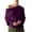 Purple, variant on Womens Sweaters,Fall Sweaters for Women One Shoulder Loose Long Sleeved Knitted Cowl Neck Sweater