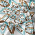 thumbnail image 5 of Ambesonne Abstract Valance Pack of 2, Geometric Shapes, 54"X18", Umber Deep Sky Blue, 5 of 5