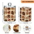 thumbnail image 5 of Yayeee 2 Pack Qtip Holder Bathroom Cotton Swab Canister with Lid Clear Dispenser Set, Brown Cakes, 5 of 6