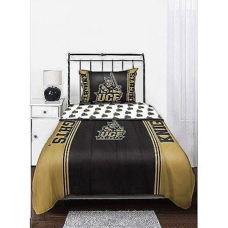 NCAA Mascot Bedding Comforter Set with Sheets, Central Florida Golden Knights