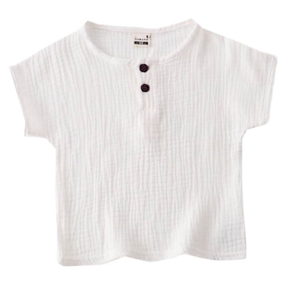 Boys Girls Solid Short Sleeve Comfy Cotton Line Girls Tee Summer Breathable Crewneck 𝐇enley Shirt Casual Kids T-Shirts