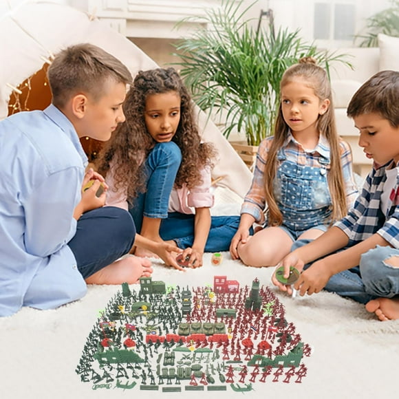 Hbdhejl Children'S Toy Militarys Model Set 330 Piece Set 4Cm Small Soldier Movable Doll Suit