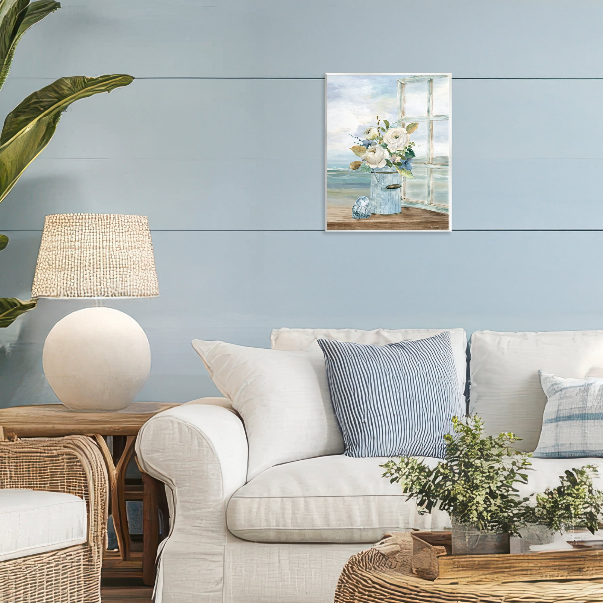 Stupell Industries Seaside Florals on Windowsill Wall Plaque Art, design by Carol Robinson