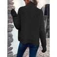 thumbnail image 4 of Womens Casual Sweater Long Sleeve Loose Knit Clothes Fashion Top Black L, 4 of 5