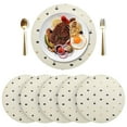 thumbnail image 3 of Cream Background 6-Piece 15.4in Durable PVC Plate Mats, Heat-Resistant for Parties and Dining, 3 of 7