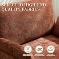 thumbnail image 5 of 3-in-1 Foldable Convertible Sofa Bed Recliner with 3 Pillows, Mid-Century Modern Sleeper Couch for Small Spaces, Bedroom, Study or Guest Room, Orange, 5 of 10