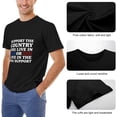 thumbnail image 6 of Support The Country You Live In Vivacious Men's Cotton Short Sleeve HD Print Tee for Casual T-Shirt Crew Neck Top Black M, 6 of 7