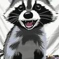 thumbnail image 6 of BCIIG Raccoon Cute Funny Round Table Cover Stain Resistant Washable Indoor Outdoor Tablecloth Kitchen Dining Wedding Parties Waterproof Fabric 100% Polyester 54-58, 6 of 8