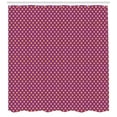 thumbnail image 3 of Rain Shower Curtain, Polka Dot Inspired Pattern of Droplets on Vibrant Purplish Color Background, Fabric Bathroom Set with Hooks, 69W X 84L Inches Extra Long, Purple and Orange, by Ambesonne, 3 of 3