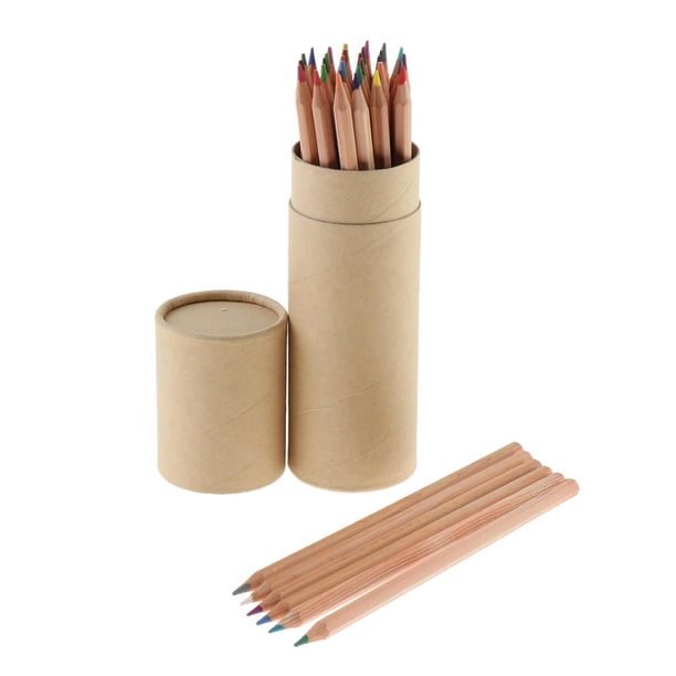 Set de 36 Piezas Lápices Lápiz de Dibujo con Tambor de Papel Para Niños Adultos, C