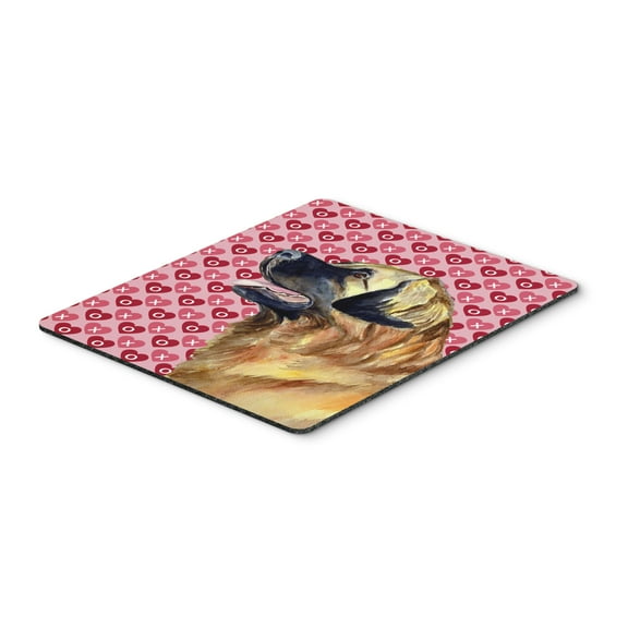"Leonberger Hearts Love and Valentines Day Portrait Mouse Pad Hot Pad or Trivet"