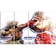 thumbnail image 2 of Design Art Boxing Knock Out, 4 Panels, 48" x 28", 2 of 2