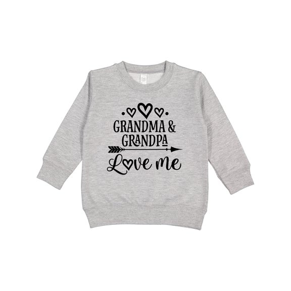 Inktastic Grandma Grandpa Love Me Arrow Toddler Sweatshirt