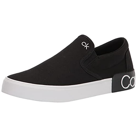 Calvin Klein Men's RYOR Sneaker, Black Canvas 962, 11