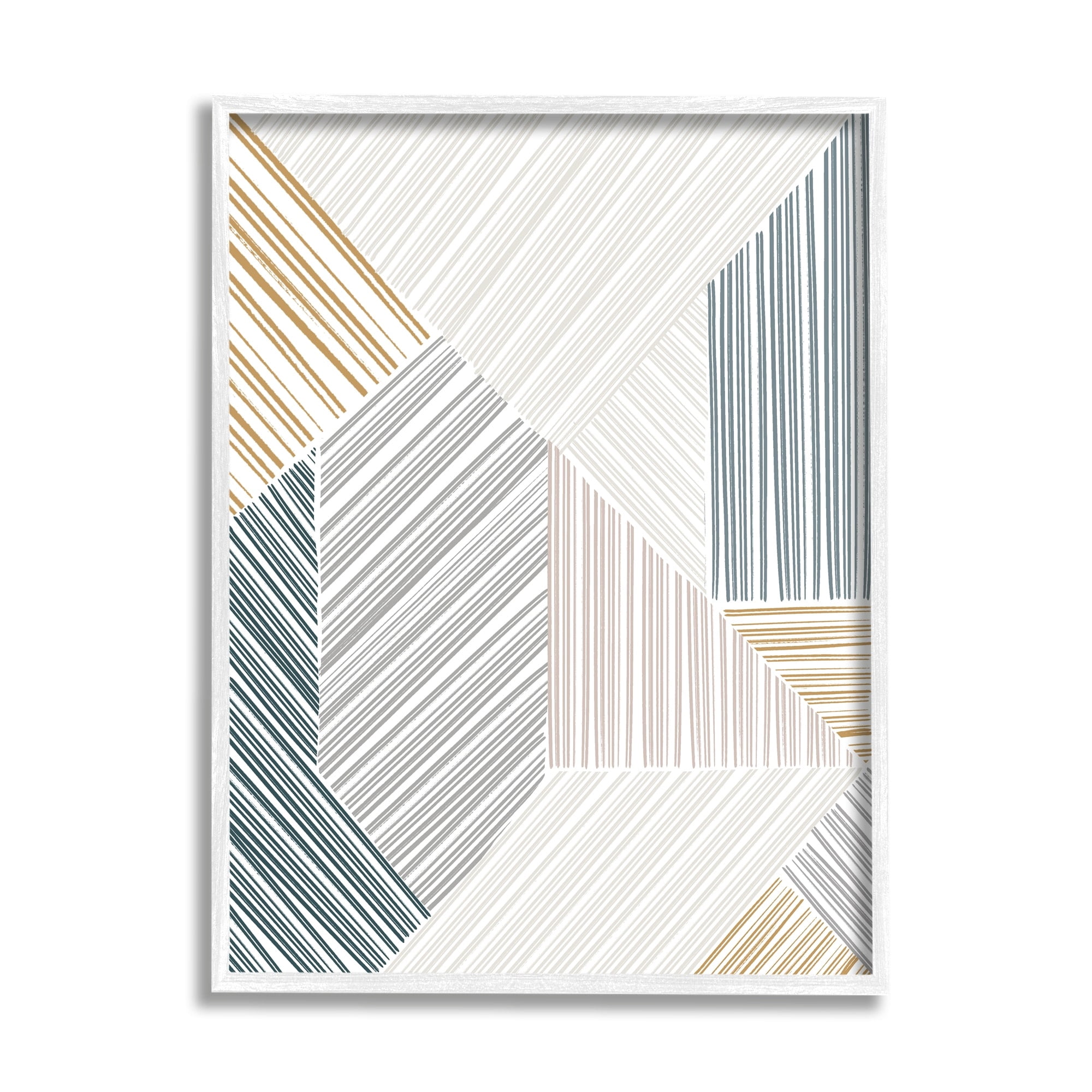 Stupell Industries Two Dimensional Layered Shapes Modern Abstract Line Pattern, 24 x 30,Design by Emily Navas