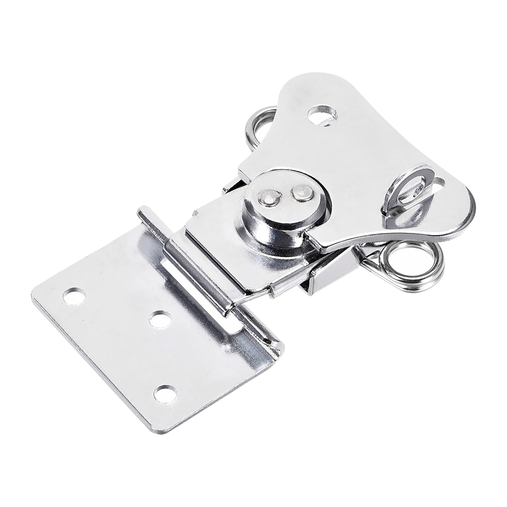 2.56" Iron Spring Loaded Butterfly Twist Latch Large Keeper Toggle Clamp with keyhole (Silver