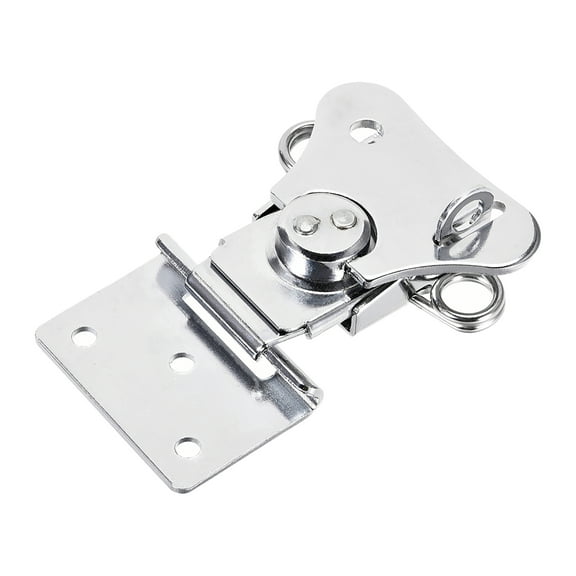 2.56" Iron Spring Loaded Butterfly Twist Latch Large Keeper Toggle Clamp with keyhole (Silver)