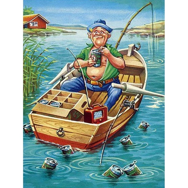 Wdftyju 5D DIY Diamond Painting Kits Full Square Drill Pesca Hombre Mosaico Imagen Decoración Wdftyju 7ec3fa2fy6gp3hk1