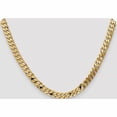 thumbnail image 2 of 10K Yellow Gold 6.75mm Flat Beveled Curb Chain (18 X 6.75) Made In South Africa 10fbu180-18, 2 of 5