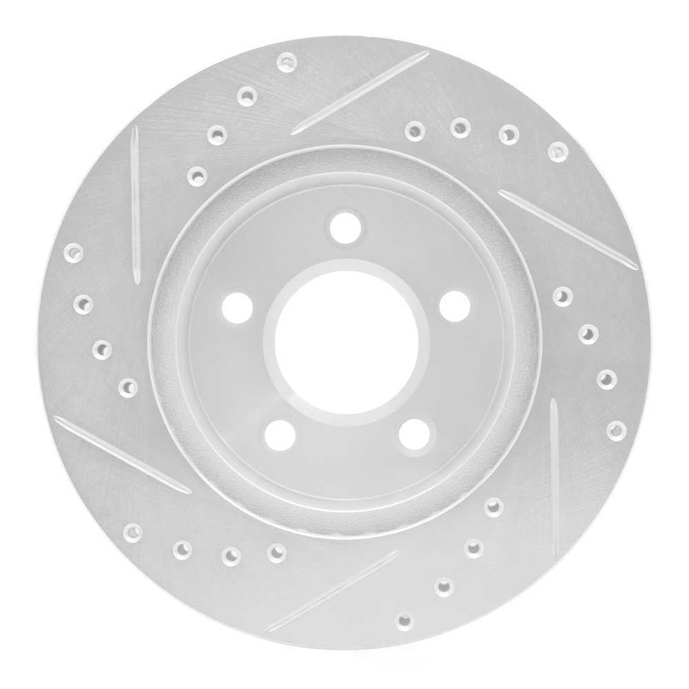 Dynamic Friction Company 631-56009R DFC Brake Rotor - Drilled And Slotted - Silver