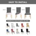 thumbnail image 5 of Dining Room Chair Covers,Chair Covers Set of 4, Soft and Stretchy,Cat Scratch Protection,Lightgrey， Jacquard Fabric, Dining Chair Cover Banquet Wedding, Kitchen, Hotel, Celebration, 5 of 7