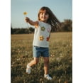 thumbnail image 6 of Loicainy Toddler Baby Girl Summer Outfit 6 12 18 24 Months 2T 3T 4T Decorative Flower Crew Neck Sleeveless Tops and Denim Shorts 2 Pcs Clothes Set, 6 of 9