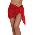 thumbnail image 2 of Jumpingount Vestidos de playa Gancho de ganchillo Cubierta de de encaje Secado rápido Cómodo de usar Buena elasticidad corta Rojo S Accesorios de disfraces Rojo METRO Jumpingount AP009709-05B, 2 of 6